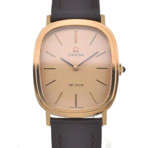 日本直邮二手中古正品omega欧米茄deville碟飞镀金手动机械男表