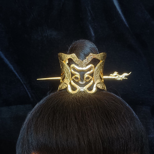 原创金属铸铜古装男士头冠影视造型发冠古风摄影演出cos汉服头饰