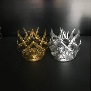 3d古风男冠甜宠剧仙侠玄幻饰品金银色拍照道具古装饰品头饰束发