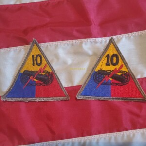 特价二战美军军版原品陆军第10装甲师制服坦克兵夹克彩色臂章