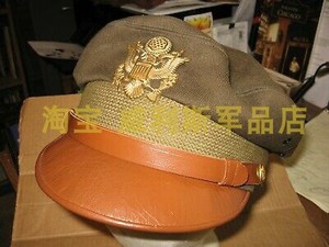 美国复刻二战美军公发橄榄绿色陆航王牌飞行员军官软沿大檐帽