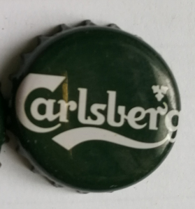 啤酒瓶盖 - 绿底英文嘉士伯啤酒 单个价 094