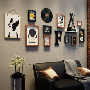 咖啡店装饰挂件客厅墙面壁挂沙发墙复古挂饰工业风工作室创意壁饰