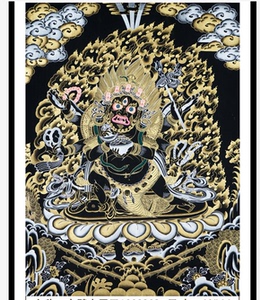 千金散尽不后悔淘宝日本回流老字画绢本民国大黑天财神5081中古老