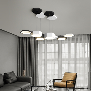创意几何餐厅吊灯北欧极简个性办公室客厅灯简约大气卧室led灯具