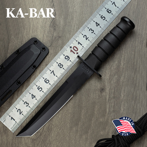 美国进口正品ka-bar卡巴半齿1245高硬度锋利户外野营战术生存直刀