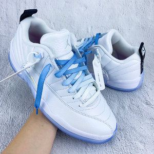 适配airjordan12retro白蓝复活节彩蛋蓝色扎染晕染渐变色aj12鞋带