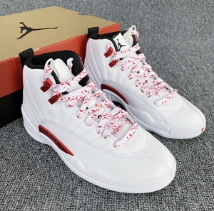 适配aj12鞋带air jordan12 retro复古高帮篮球鞋白红渐变泼墨鞋带