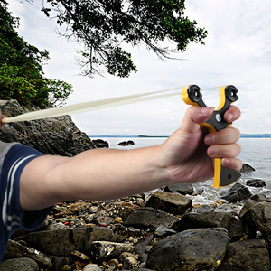 免绑弹弓侦察外卡球弓扁皮圆皮弓双用弹弓过顶弓传统弓户外竞技弓