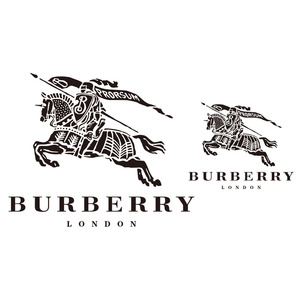 潮牌巴宝莉骑士黑色大图热转印烫印贴耐水洗柯式烫画镂空 diy补丁