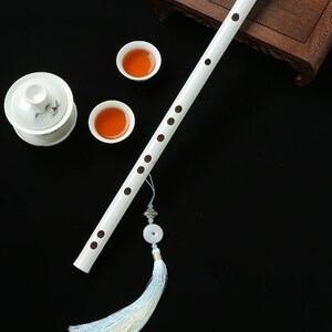 山河令同款笛子温客行笛子古风汉服抖音表演白色笛子拍照乐器横笛
