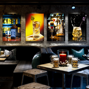 酒吧装饰画工业风酒馆清吧创意ktv壁画娱乐场所威士忌伏特加挂画