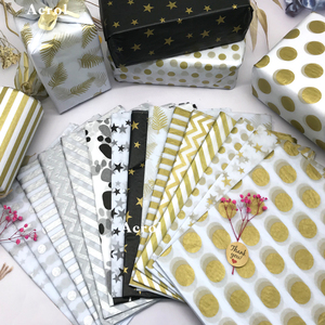 17克波点雪梨纸 银色条纹礼品包装纸 现货拷贝纸金色