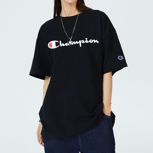 美版champion冠军t恤男女春夏体恤情侣潮牌袖标纯棉圆领宽松短袖