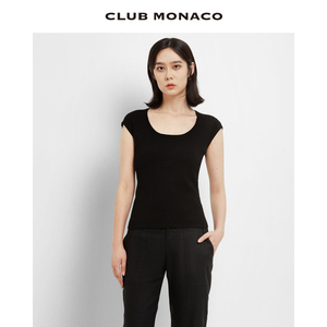 club monaco女装月牙袖罗纹针织衫ludvig sweater