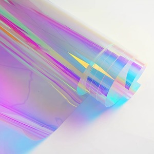 彩色贴膜玻璃纸透明透光装饰婚庆手工道具防晒隔热幻彩炫彩镭射膜