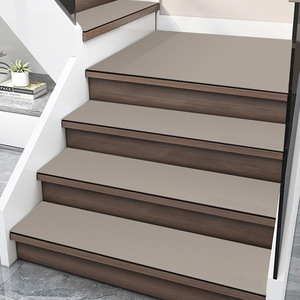 楼梯踏步遮丑硅胶现代简约硅藻泥防滑地垫纯色实木楼梯地毯家用台