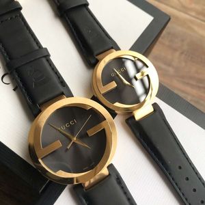 gucci古驰双g情侣手表男女表古奇皮带款时尚休闲运动腕表ya133326