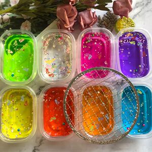 新款水晶泥女孩彩尼套装手工幼儿园小孩子玩的彩泥儿童无味玩的