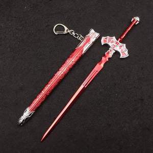 22cm天行九歌血衣侯白亦非白剑红剑武器模型合金钥匙扣挂件挂饰