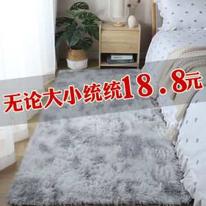地毯卧室床边毯北欧ins风毛绒简约现代家用客厅可爱少女毛毯地垫