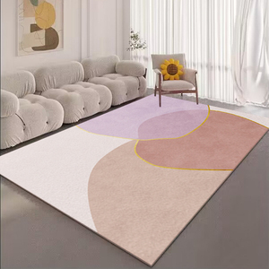 暖色系地毯高级感客厅沙发茶几垫可擦免洗pvc皮革免打理懒人地垫