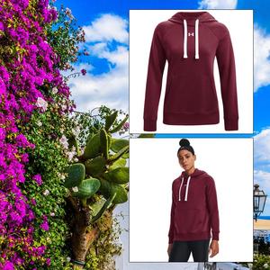 under armour安德玛连帽开衫卫衣外套女新疆棉学院风运动宽松显瘦