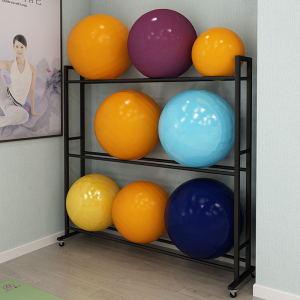 瑜伽球收纳架子健身房私教普拉提瑜伽垫架子落地式多层摆放架