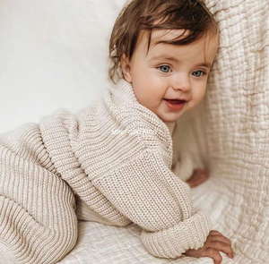 秋冬新款jamie童装kay ins儿童男女宝宝针织套装套头毛衣阔腿裤