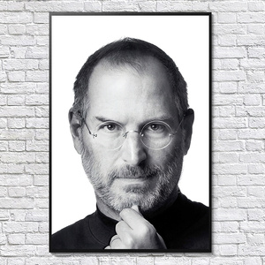 史蒂夫乔布斯海报苹果企业家名人名言励志画像简约相框装饰挂贴画