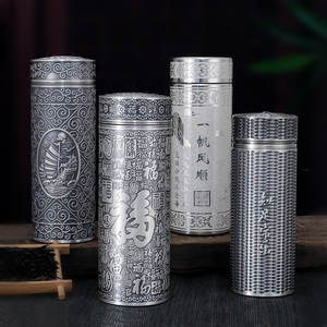 银杯子999内外纯银水杯 全银杯子男士雪花银保温杯 九龙银杯正品