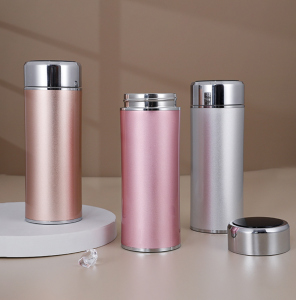 纯银水杯999雪花银内胆正品 食用银女士银离子足银保温杯 旗舰店