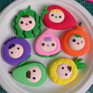 超轻粘土水果蔬菜太空泥成品儿童手工制作样品定制黏土24色材料包