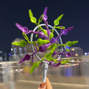 新款3D旋转萝卜风车萝卜刀解压小风车科技感玩具罗卜刀家族非打印