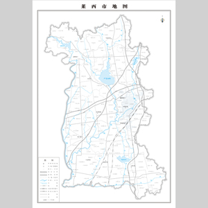 莱西市地图电子版设计素材文件