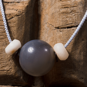 鹿小院 缠丝玛瑙 藏传清玛瑙古珠勒子 国潮民族风 锁骨链项链吊坠