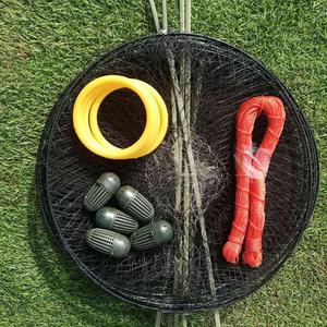 捕鱼花篮自动折叠圆形两头通鱼篮黑鱼笼鲫鱼笼渔网捕鱼噐一体