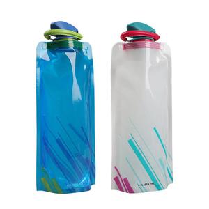 户外骑行运动水壶演会电音节登山便携式水杯PE塑料折叠水袋储水囊