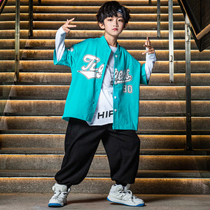 街舞服装嘻哈儿童宽松演出服男童合唱服潮服男孩架子鼓元旦表演服
