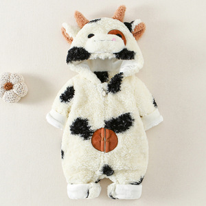 990人付款淘宝出月子穿的衣服婴儿女刚一个月小奶牛连体衣秋款男宝宝