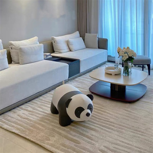 动物熊猫坐凳儿童凳子矮凳创意板凳客厅家用换鞋成人网红防滑椅子