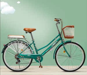 自行车复古款法式英伦老年人单车轻便大人成年男女士通用上班代步