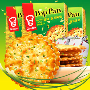 嘉顿香葱薄脆225g芝麻点心吃的营养早餐休闲食品葱油味韧性小饼干