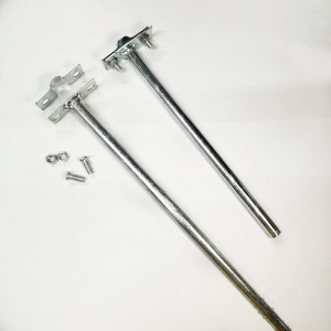 光杆避雷卡子 t型镀锌圆钢防雷卡子支架支撑导线卡避雷针避雷带