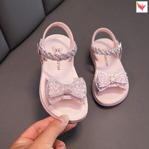 小女孩七八岁露趾五六岁上学女童凉鞋夏季公主中大童时尚软底拖鞋