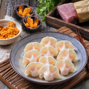 2021新品汉唐海胆水饺 青岛海鲜饺子山东纯手工大馅冷冻 速食蒸饺