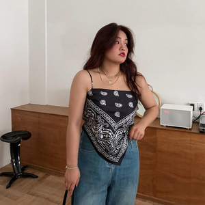 夏季特大码胖mm200斤外穿甜辣妹遮肉甜辣小背心吊带女宽松上衣300