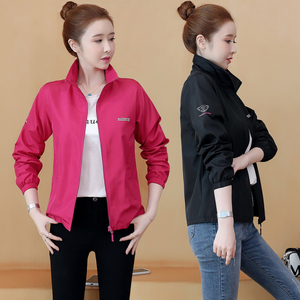 乔丹正品运动风衣女装外套春秋薄款长袖跑步夹克立领单件上衣妈妈