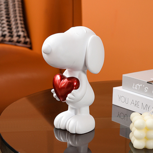 轻奢创意爱心史努比高颜值桌面摆件客厅卧室现代简约家居装饰品