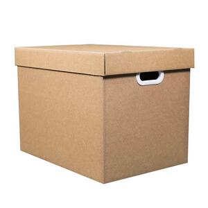 便宜牛皮档案箱 整理纸质收纳箱收纳盒大号装书有盖零食文件纸箱